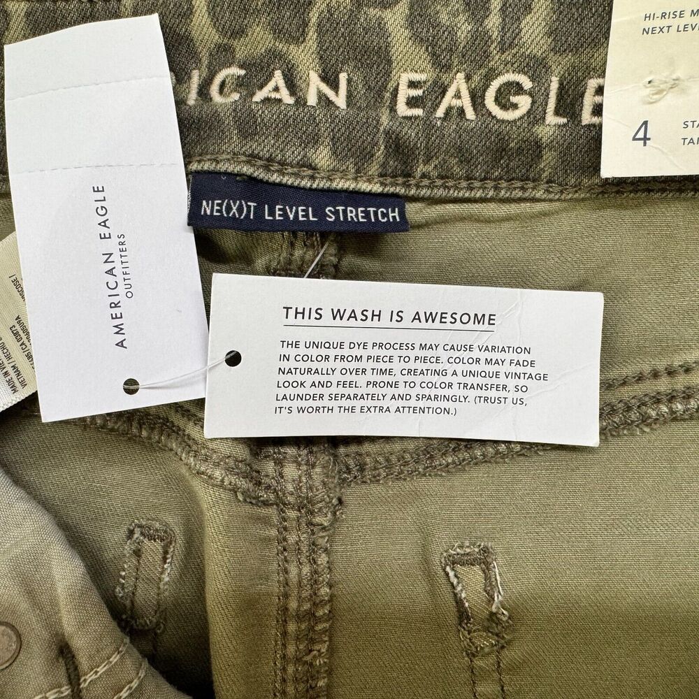 American Eagle Next Level Ladies Mini Skirt Sz 4 Stretch Camouflage Hi Rise - Picture 11 of 13